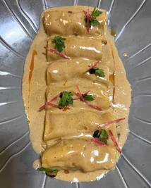 Cannelloni di pollame e foie gras con salsa di cape corse - Ristorante U Palmentu - Centuri, Corsica
