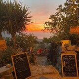 Coucher de soleil restaurant vue mer - A Casarella - Pigna, Corse