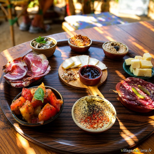 Corsican tapas platter - A Casarella Restaurant in Pigna, Balagne