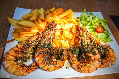 Gamberi flambé