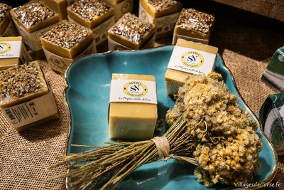 Savon artisanal à l'immortelle - Savonnerie du Nebbiu à Patrimonio