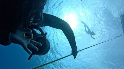Apnea su cavo - Scuola di Apnea Cala Di Mare - Bastia, Corsica