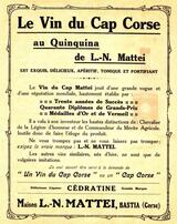 Affiche dénonçant les contrefaçons LN Mattei Cap Corse