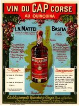 Ancienne Affiche L.N. Mattei Cap Corse