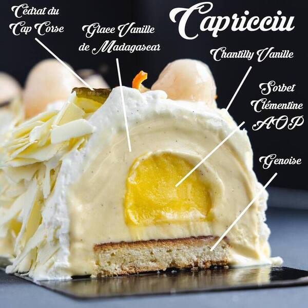 Buche de noel vanille restaurant i fuletti penta di casinca corse