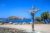 Croce in legno, l'isolotto sullo sfondo - 16/06/2017