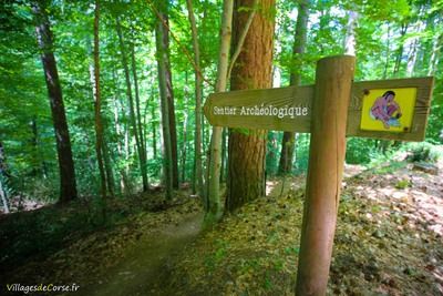 Schild Archäologischer Pfad Vizzavona Vivario - 05/07/2016