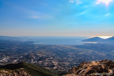 Blick Golf von Ajaccio Von Monte Aragnascu Cuttoli Corticchiato - 01/09/2013