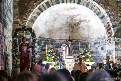 Messe lors de la fête de Saint-Michel à Murato, présidée par Mgr Bustillo, le 08/05/2024