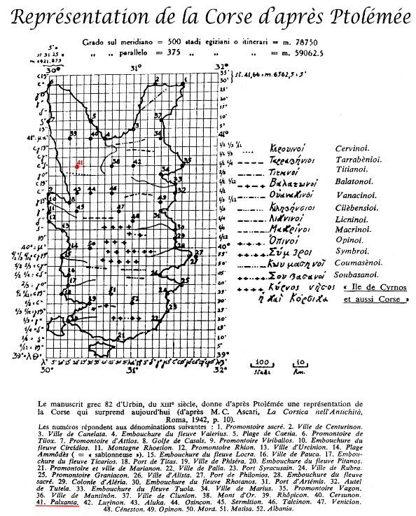 carte Corse Ptolemee