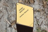 Schild Fluss Bughju