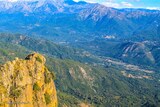 View of Corsican mountains